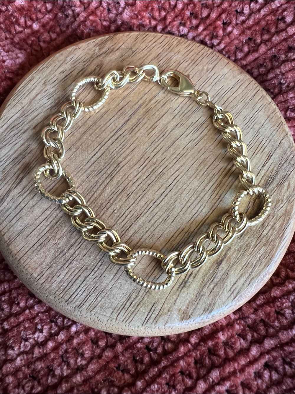 18k Gold-filled Link Circle Bracelet - Women Jewelry